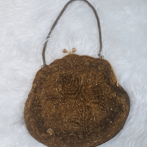 RARE vintage handmade glass bead purse bag - Picture 2 of 7